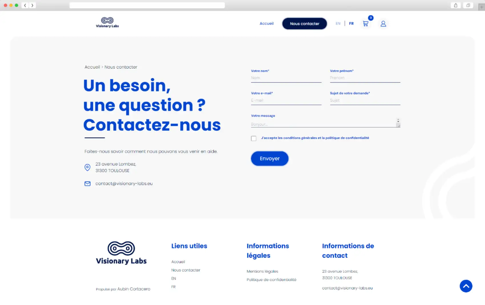 Web design Visionary labs