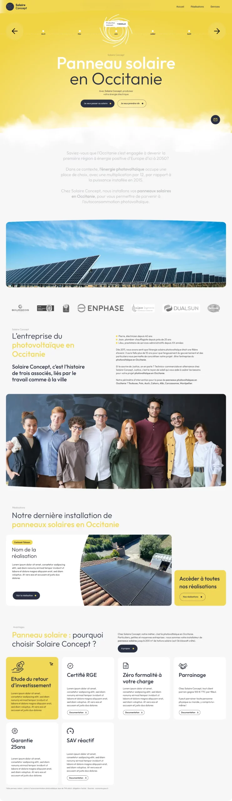 Web design Solaire Concept