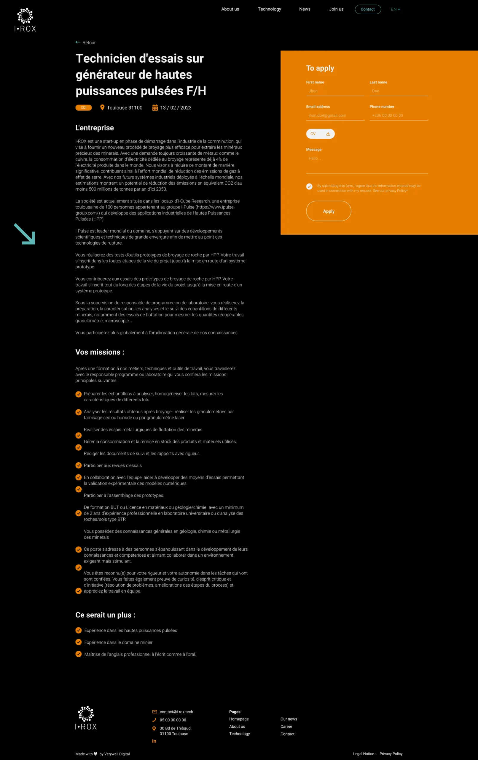 Web design I-ROX