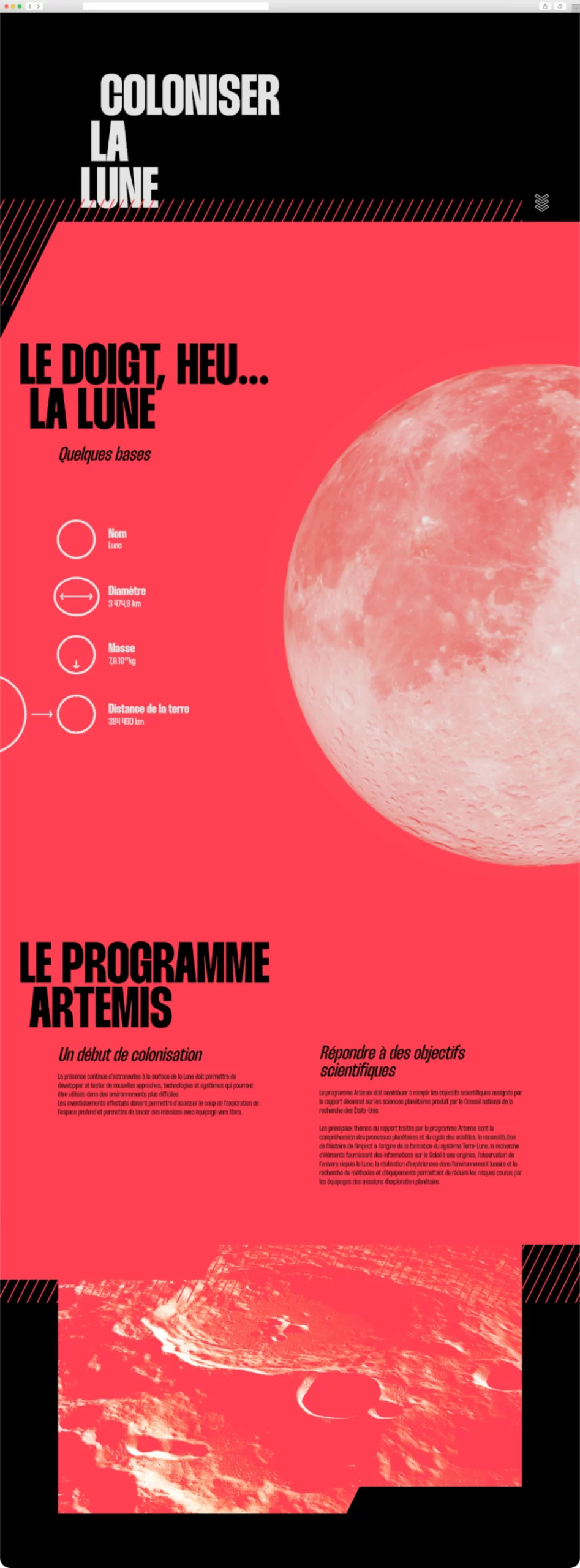 Web design Take Our Moon