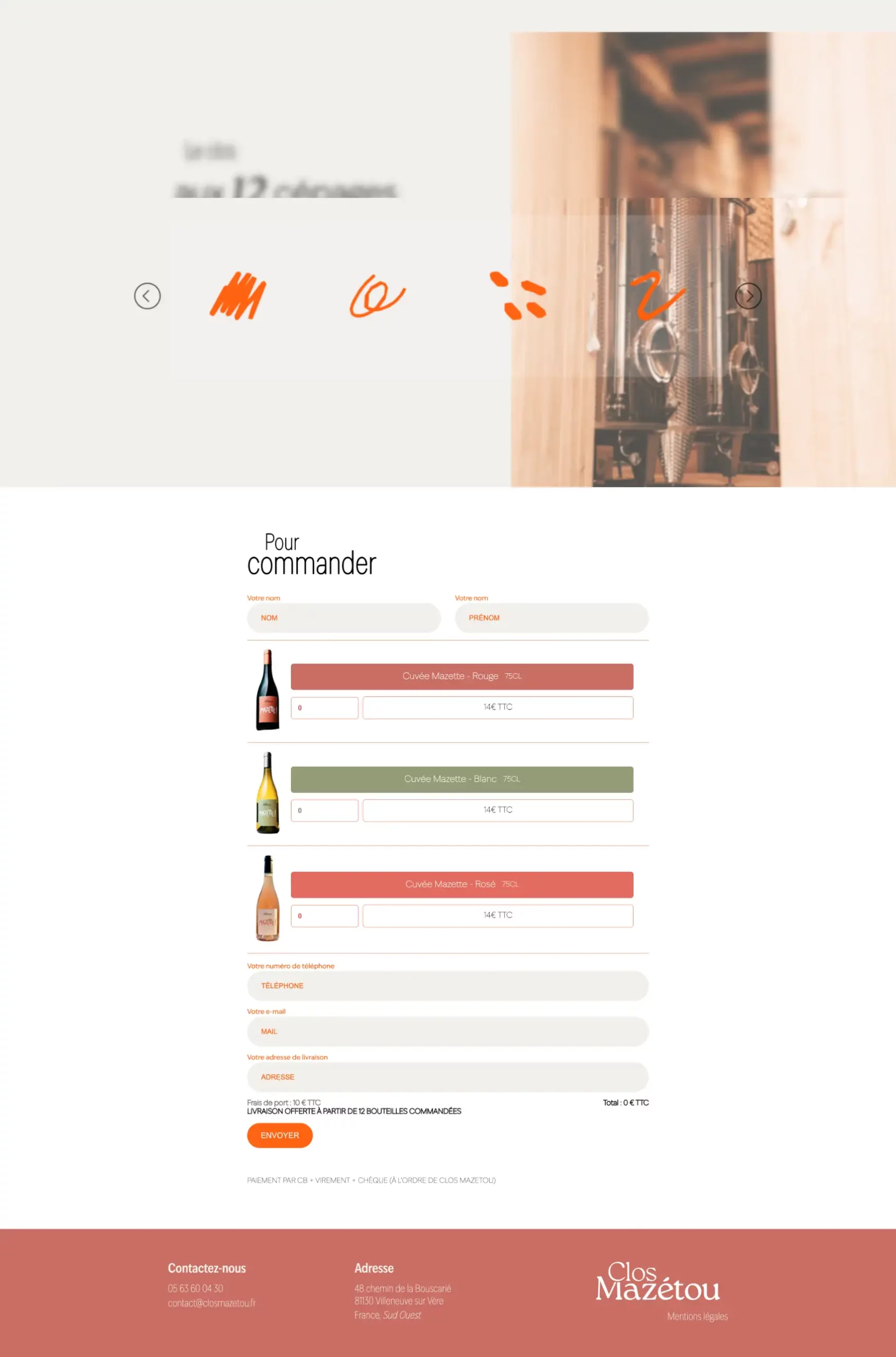 Web design Clos Mazétou