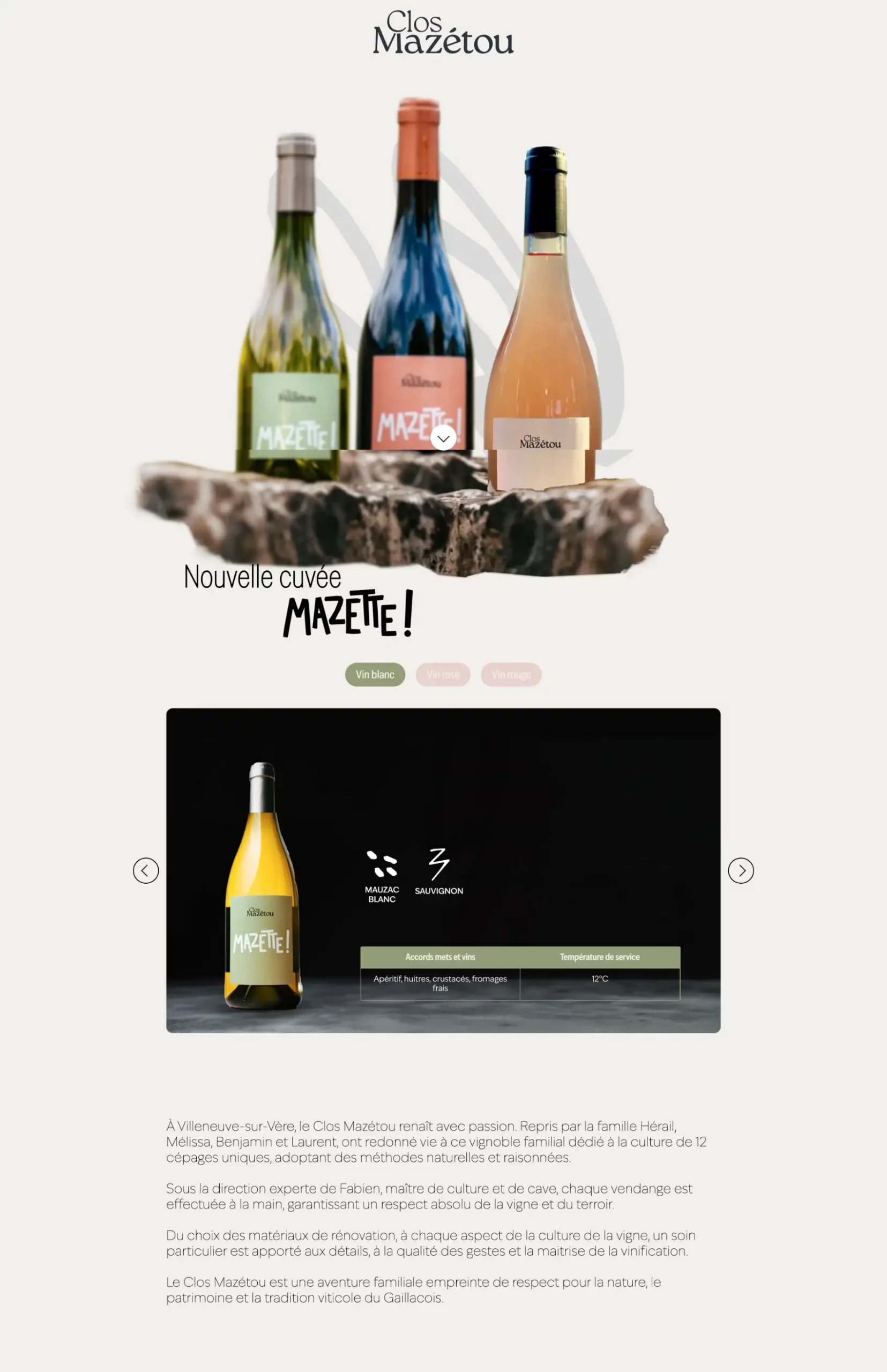 Web design Clos Mazétou