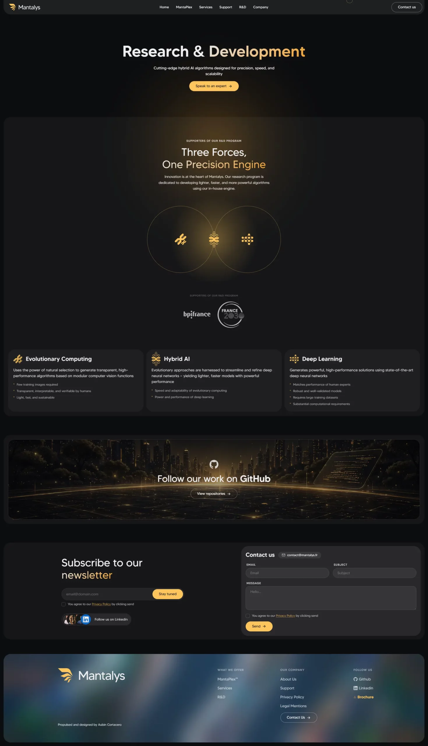 Web design Mantalys