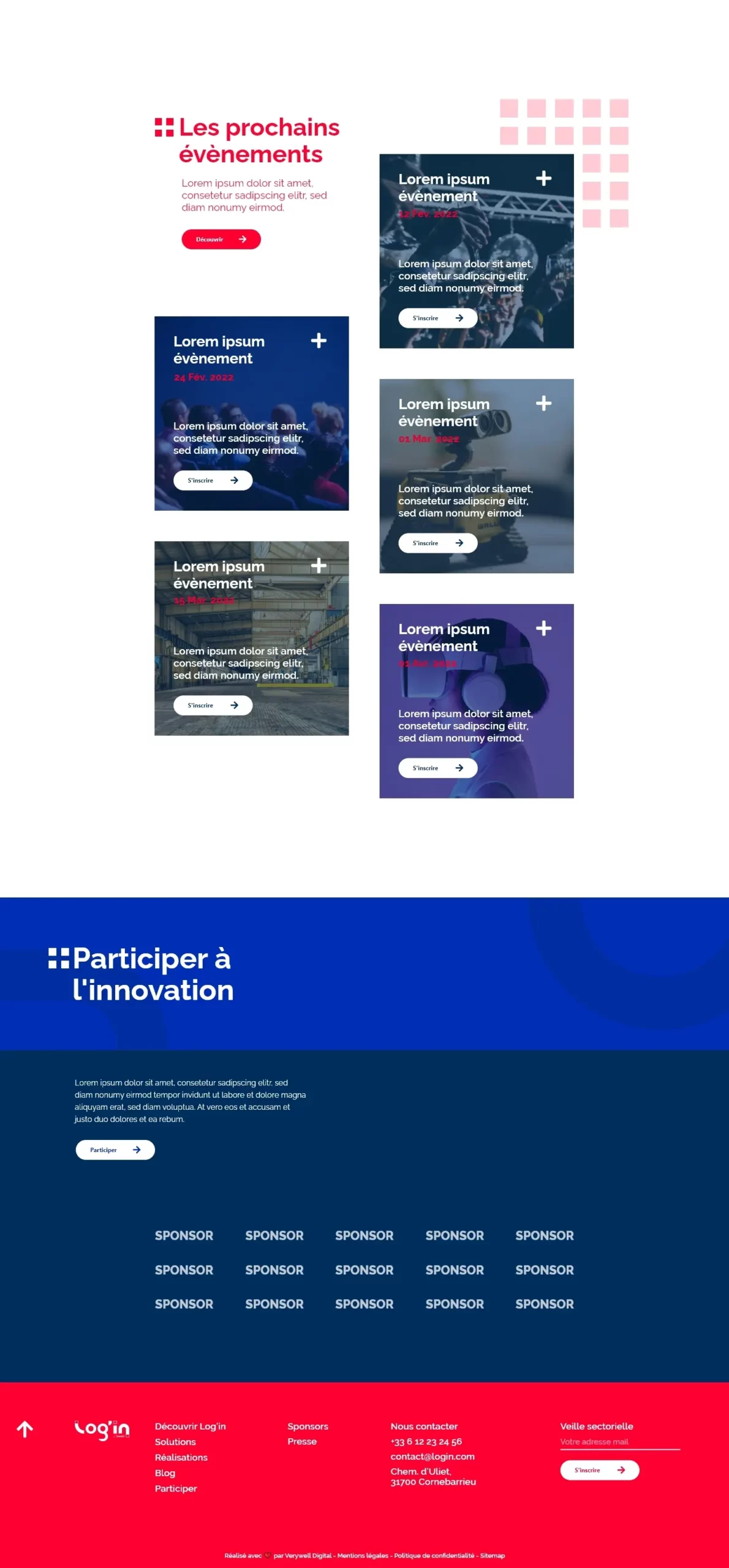 Web design Log&rsquo;in (Daher)