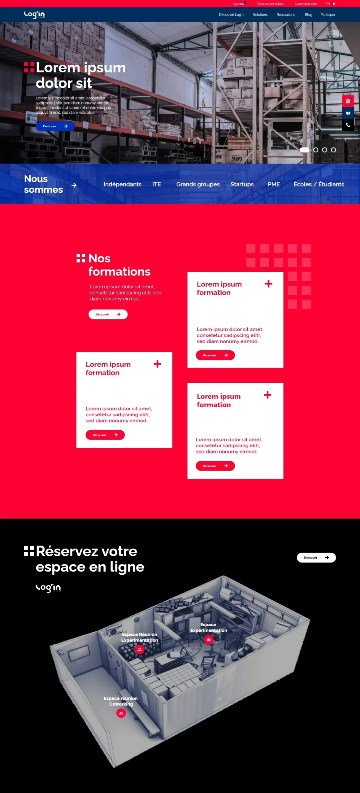 Web design Log&rsquo;in (Daher)